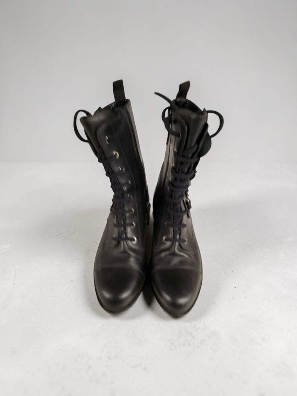 Valentino Garavani Floral Leather Combat Boots 36.5